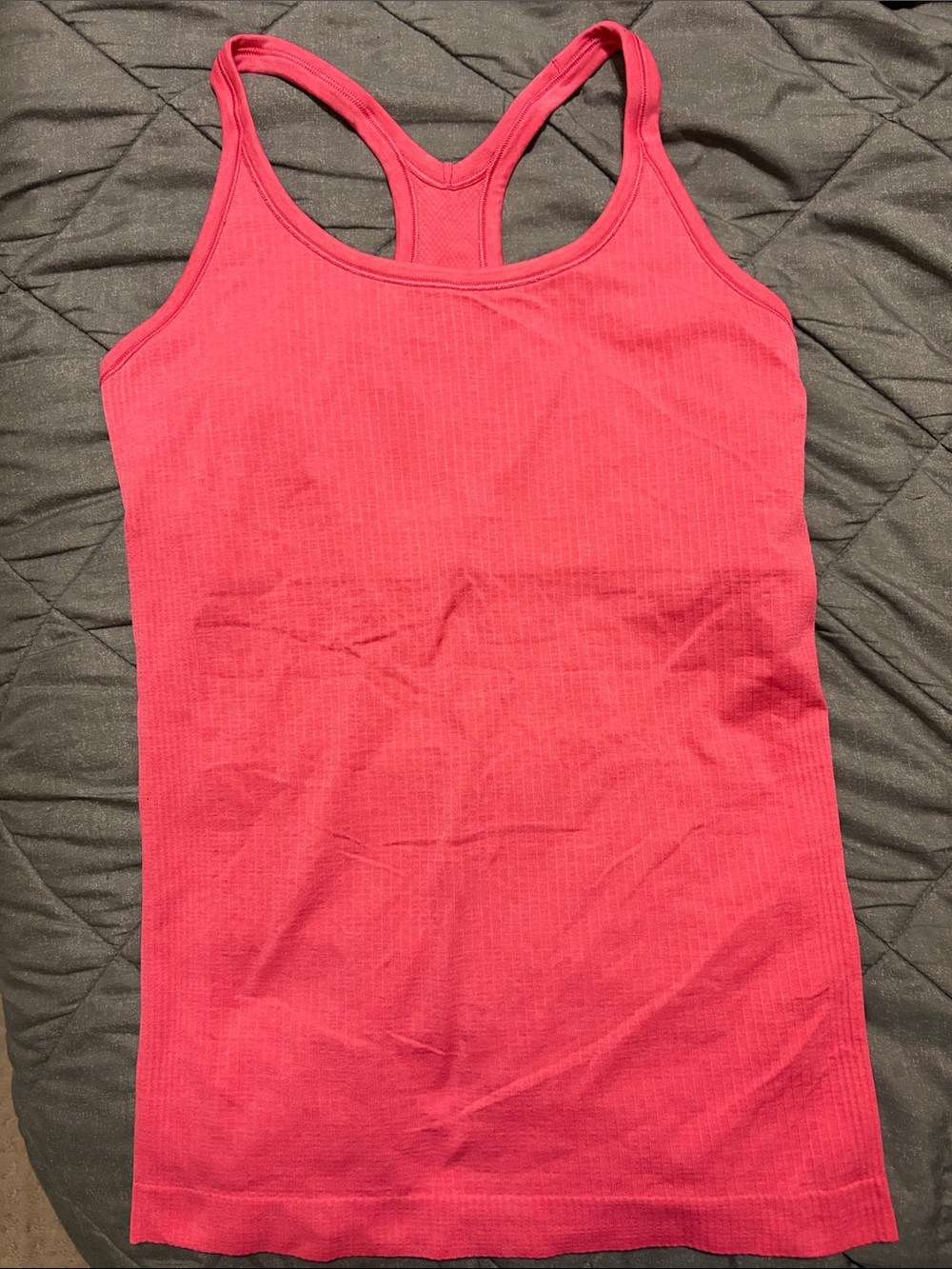 lululemon athletica Hot Pink Ribbed Racerback Tank